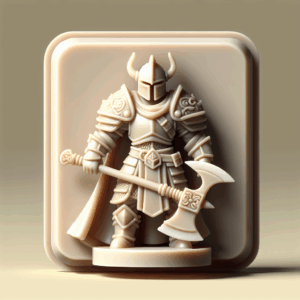 Mini Figura 3D Fantasy da Dipingere – Guerriero con Ascia