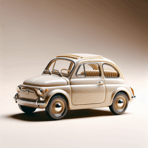 Modellino 3D Fiat 500 d’Epoca in Scala – Personalizzabile