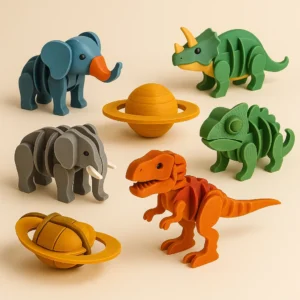 Kit Puzzle 3D Interattivi – Animali, Pianeti e Dinosauri
