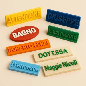 Targhe Nominative Personalizzate 3D – Scrivania, Eventi e Segnaposto